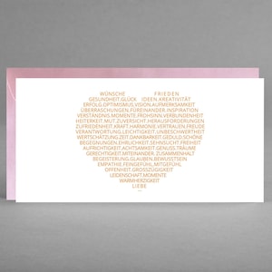 Biglietto d'auguri bianco AUGURI COME UN CUORE in giallo per compleanno, festa della mamma, San Valentino, matrimonio con busta rosa + biglietto omaggio