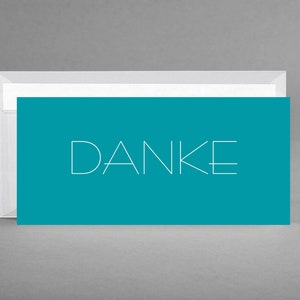 DANKJEWEL kaart groen, turkoois VOORAL wit schrift, voor vele particuliere en zakelijke gelegenheden om te bedanken inclusief envelop + gratis kaartje