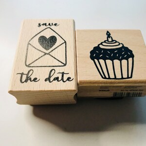 STEMPELSET "Save the date" & "Cupcake" plus Gratis-Karte von GRUSSKARTEN.DESIGN