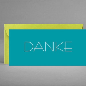 DANKJEWEL kaart groen, turquoise VOORAL wit schrift, voor vele particuliere en zakelijke gelegenheden om dank te zeggen inclusief envelop + gratis kaart