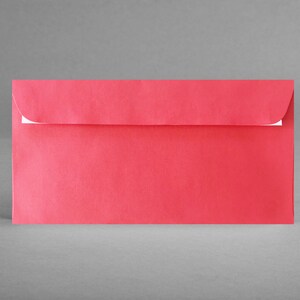 NOUVEAU - WATERMELON: Lot de 5 enveloppes DIN long C6/5 22,4 x 11,4 cm non doublé nervuré Logo gaufrage sans visualisation fenêtre auto-adhésif + carte gratuite