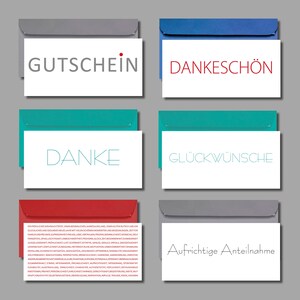 Lot de 6 cartes de vœux - INTEMPOREL & DISCRET pour Noël, merci, anniversaire, deuil, anniversaire pour les amis, pour les clients y compris enveloppes + carte gratuite