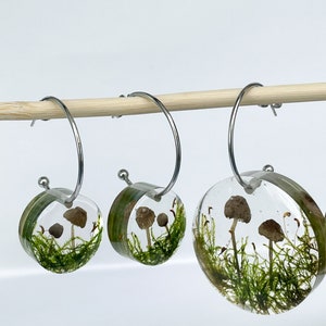 Natural moss mushroom gauges, real plug, mushroom plug, Real mushroom plugs, mushroom tunnels image 10