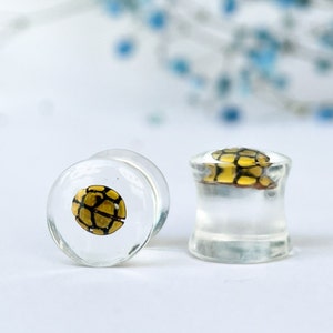 Real ladybug ear plugs, insect earrings, real bug gauge, plugs - Ear tunnels - Bio base plug - Gift for her- Wedding gauges