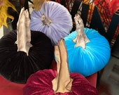 Velvet pumpkins, Fabric pumpkins, Farmhouse decor, Home decor trend, Halloween, Fall centerpiece, Rustic wedding decor