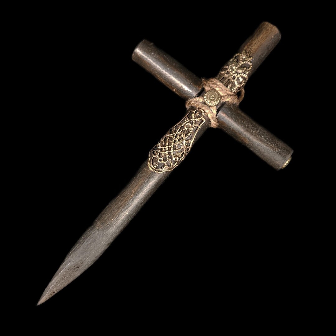 Hand Made Wooden Cross, With Decoration, Vampire, Gothic, Decorative ...