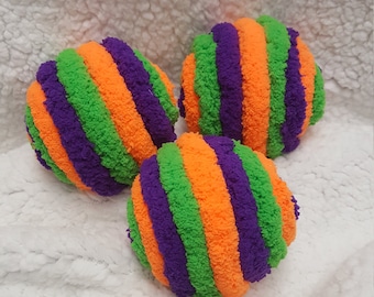 Boules d’ornement floues décoratives d’Halloween, boules enveloppées de fil, remplisseuses de bol de panier, accessoires de couronne