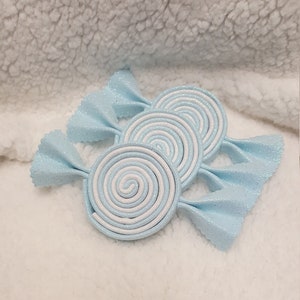 Baby Shower Decorations, Light Blue and White Swirl Glitter Foam Candy, Wreath Attachment/Embellishment