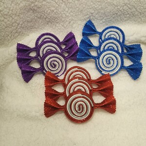 Fake Glitter Foam Christmas Candy, Swirl Candy Ornaments, Basket Filler, Party Table Decor, Tier Tray Decor, Wreath Attachment/Embellishment
