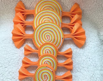 Halloween Fake Glitter Foam Candy, Candy Corn Theme Decor, Basket Filler, Tier Tray Decor, Wreath Attachment/Embellishment