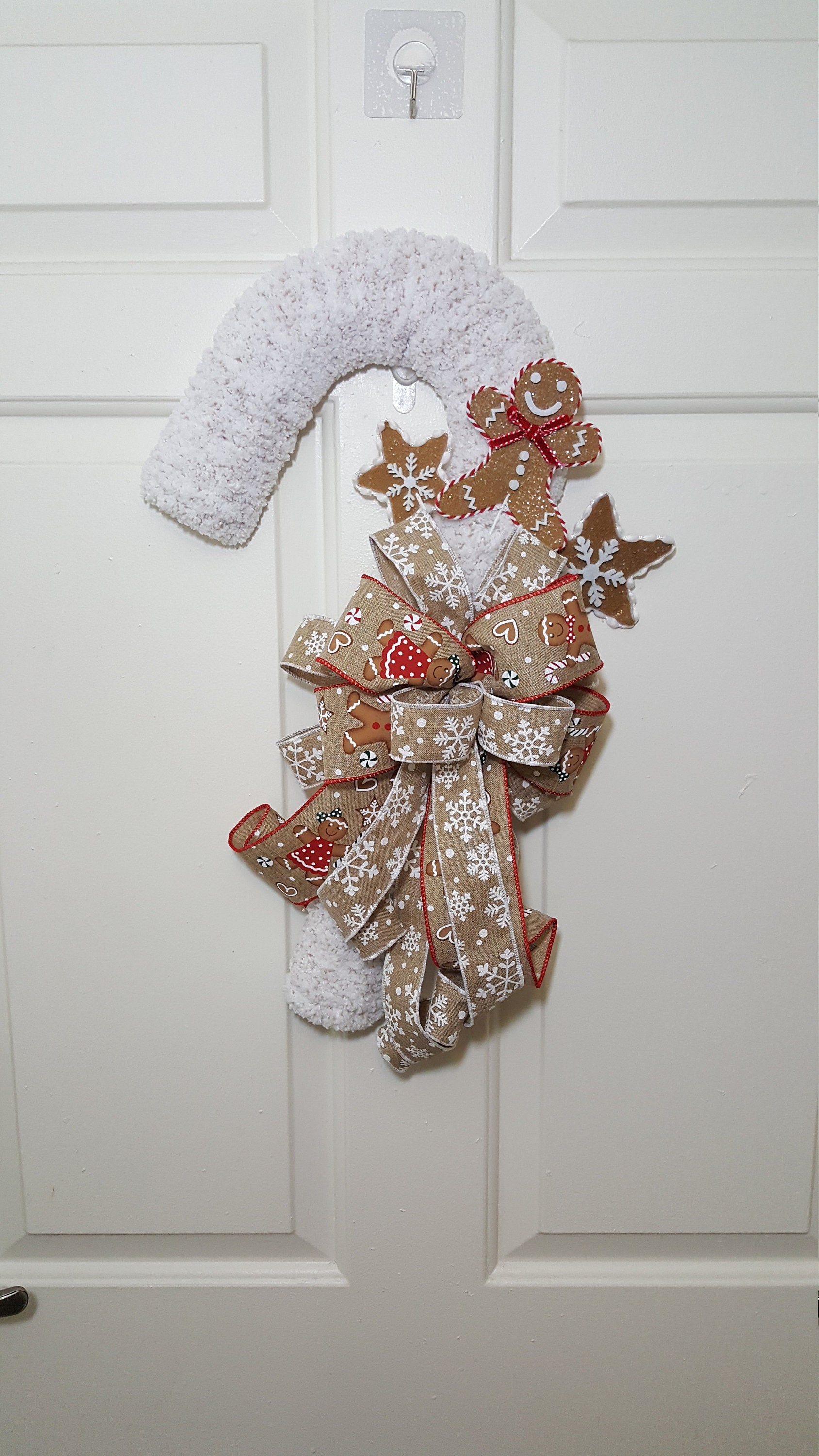 Gingerbread Christmas Sign and Ribbon Kit, Christmas Wreath Kit, Wreat –  Burlap Bowtique