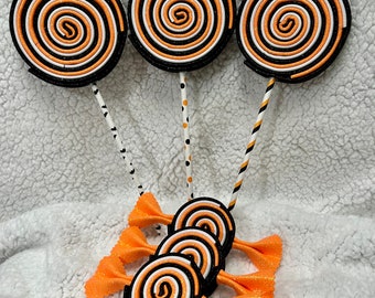 Halloween Fake Glitter Foam Candy or Pops, Spooky Theme Decor, Basket Filler, Tier Tray Decor, Candy Prop, Wreath Attachment/Embellishment