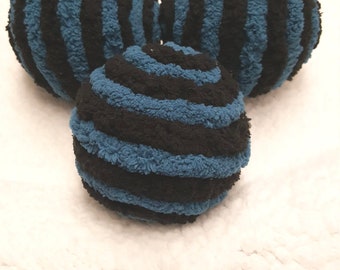 Boules décoratives de tous les jours, boules de laine bleu sarcelle foncé et noir, remplisseurs de bols, accessoires pour couronnes