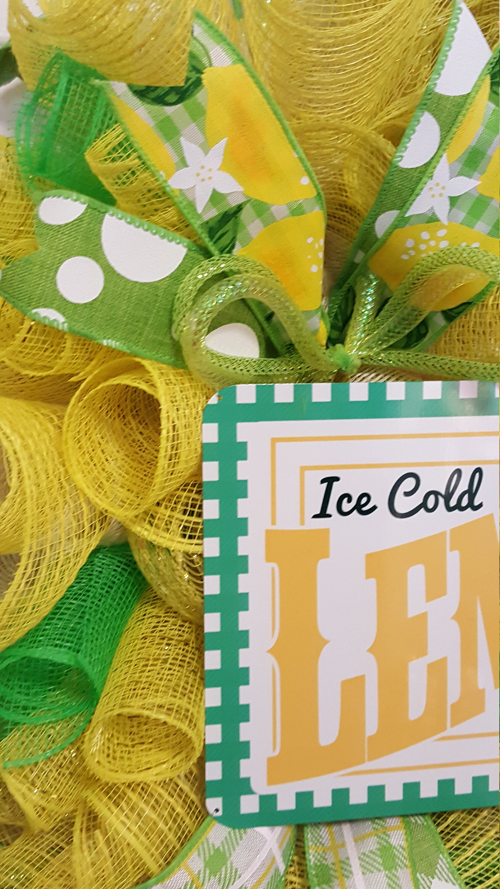 Lemon Wreath Lemon Lime Kitchen Decor Lemonade Picnic Decor Etsy