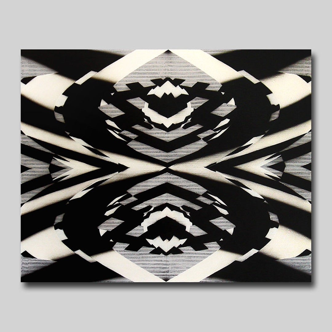 Large Black and White Wall Art, Abstract Modern Art, Original Acrylic ...