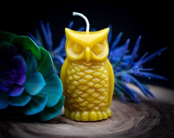 Owl Beeswax Candle