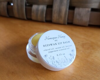 Beeswax Lip Balm with Peppermint Essential Oil