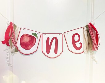 Apple of my Eye Birthday, Apple 1st Birthday, Apple Birthday Banner, Apple Garland, Sweet 1st Birthday, Apple Birthday Decor, Fall Party