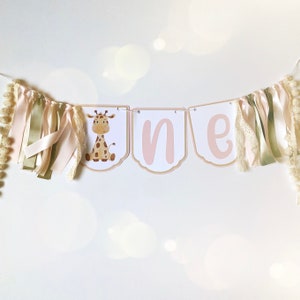 Pink Wild One 1st Birthday - Safari 1st Birthday - Safari High Chair Banner - Wild One Banner - 1st Wild One Birthday Banner