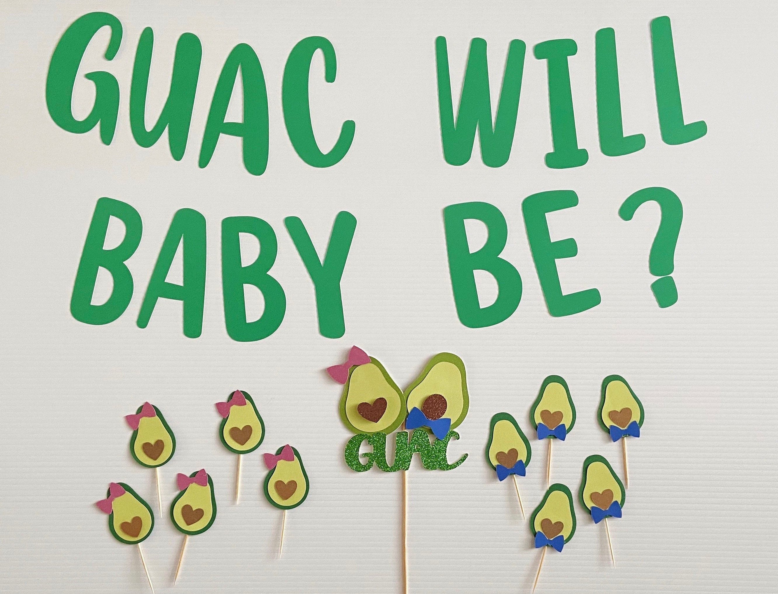 Baby Avocado Gender Reveal Holy Guacamole Baby Shower Taco Etsy