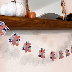 Gobble Gobble Garland - Turkey 1st Birthday - Our Little Turkey is One - One Little Turkey Party - Thanksgiving Garland - Turkey Banner