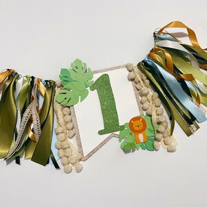 Wild One High Chair Banner, Safari 1st Birthday Banner - Safari High Chair Banner - Wild One Banner - 1st Birthday Banner - One High Chair