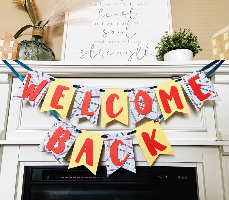 Welcome Classroom Banner Welcome Back Banner Back to School Decor- Welcome bunting Back to school Banner Teacher Classroom Decor