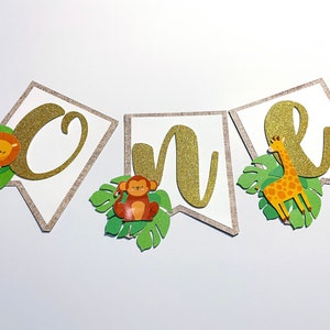 Wild One Birthday - Safari 1st Birthday Banner - Safari High Chair Banner - Wild One Banner - 1st Birthday Banner - One High Chair