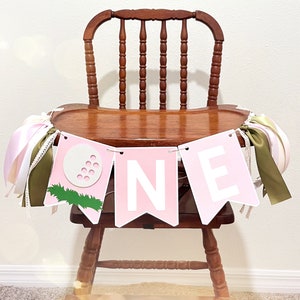 Hole in One Banner -Pink Golf 1st Birthday - Golf First Birthday - Golf First Birthday High Chair Banner - Girl Hole in One Birthday -
