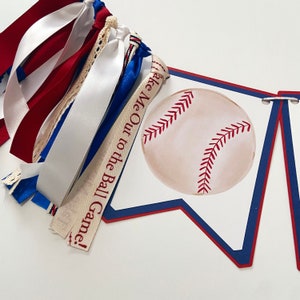 Baseball 1st Birthday - Baseball Banner - Rookie of the Year - Baseball Banner - Take me out to the ball game - Baseball Highchair banner