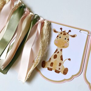 Baby Giraffe 1st Birthday - Safari 1st Birthday - Safari High Chair Banner - Wild One Banner - 1st Wild One Birthday Banner