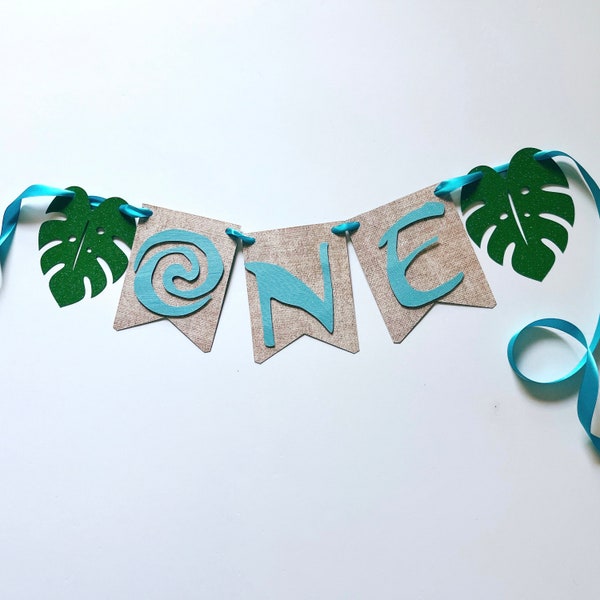 Hawaiian Banner - Moana Birthday Banner - Moana 1st Birthday - Hawaiian 1st Birthday - Luau 1st Birthday Decor - Tropical Party
