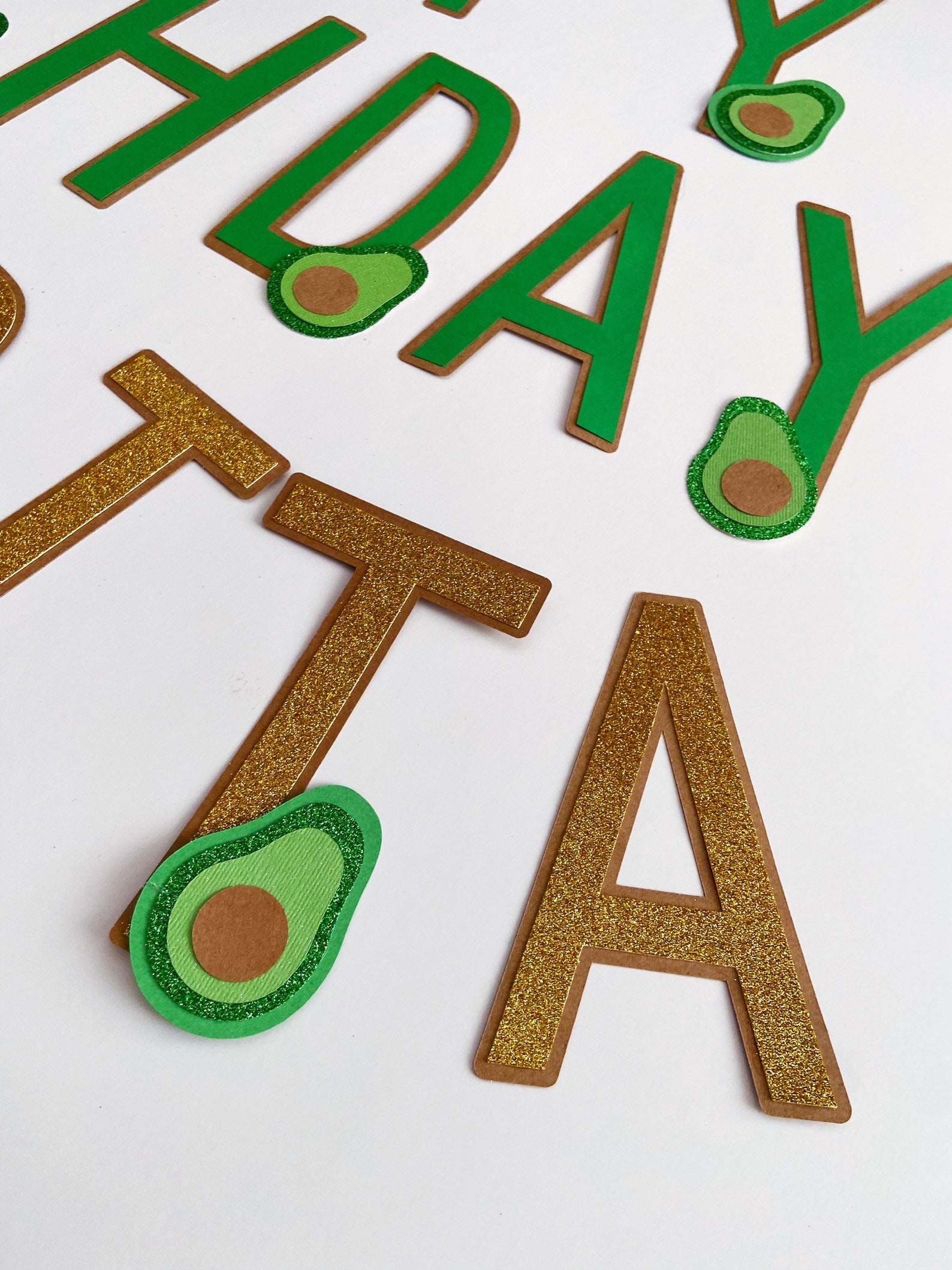 Avocado Birthday Banner Avocado Theme Avocado Banner | Etsy