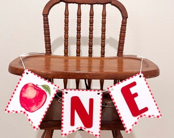 Apple of my Eye Birthday, Apple Themed Birthday, Apple Banner, Apple Garland, Apple 1st Birthday, Apple Birthday Decor, Fall Party Decor