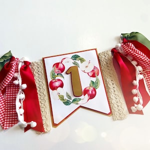 Apple of my Eye Birthday, Apple Themed Birthday, Apple Banner, Apple Garland, Apple 1st Birthday, Apple Birthday Decor, Fall Party Decor