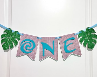 Hawaiian Banner - Moana Birthday Banner - Moana 1st Birthday - Hawaiian 1st Birthday - Luau 1st Birthday Decor - Tropical Party