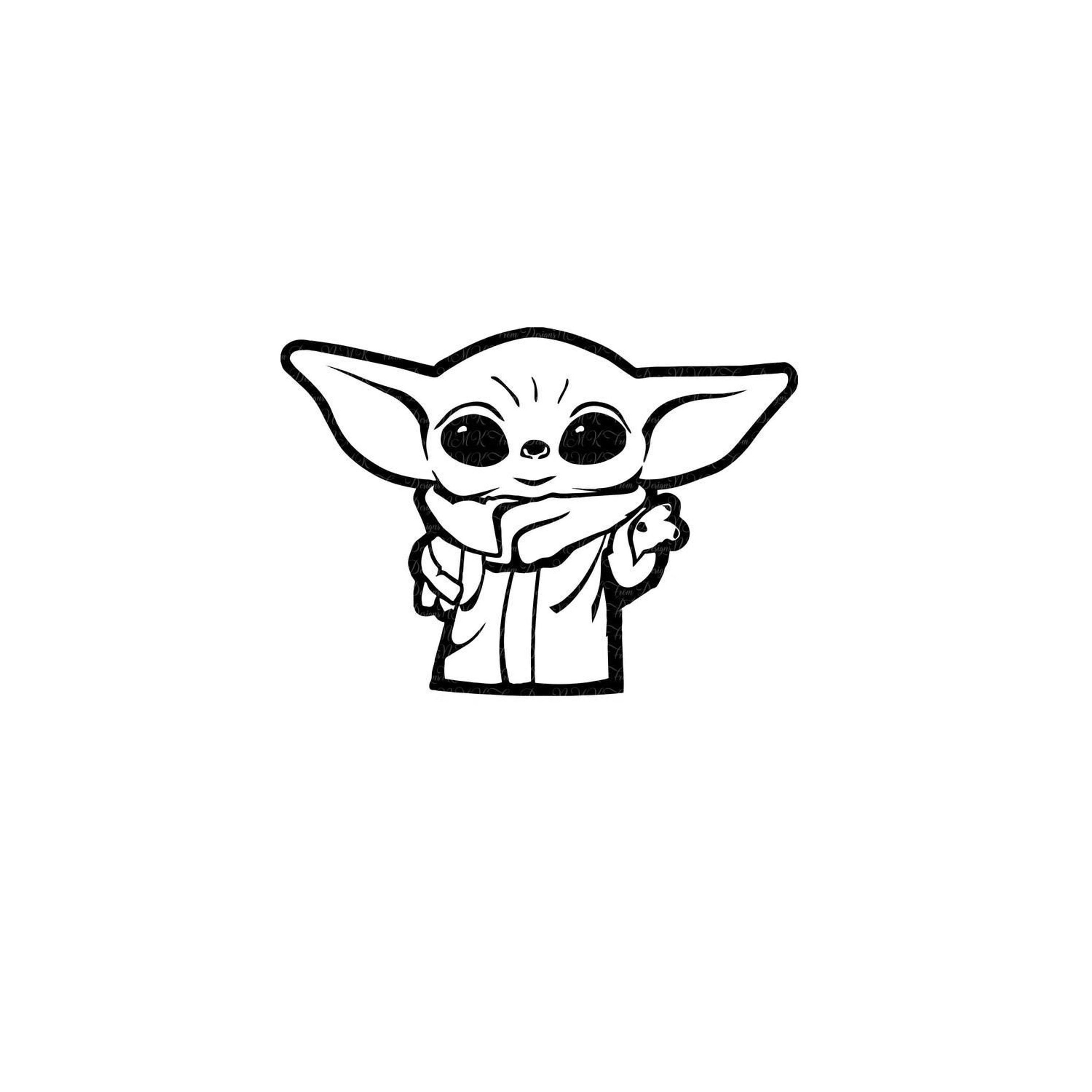 Baby Yoda 1 Custom Vinyl Sticker Decal 