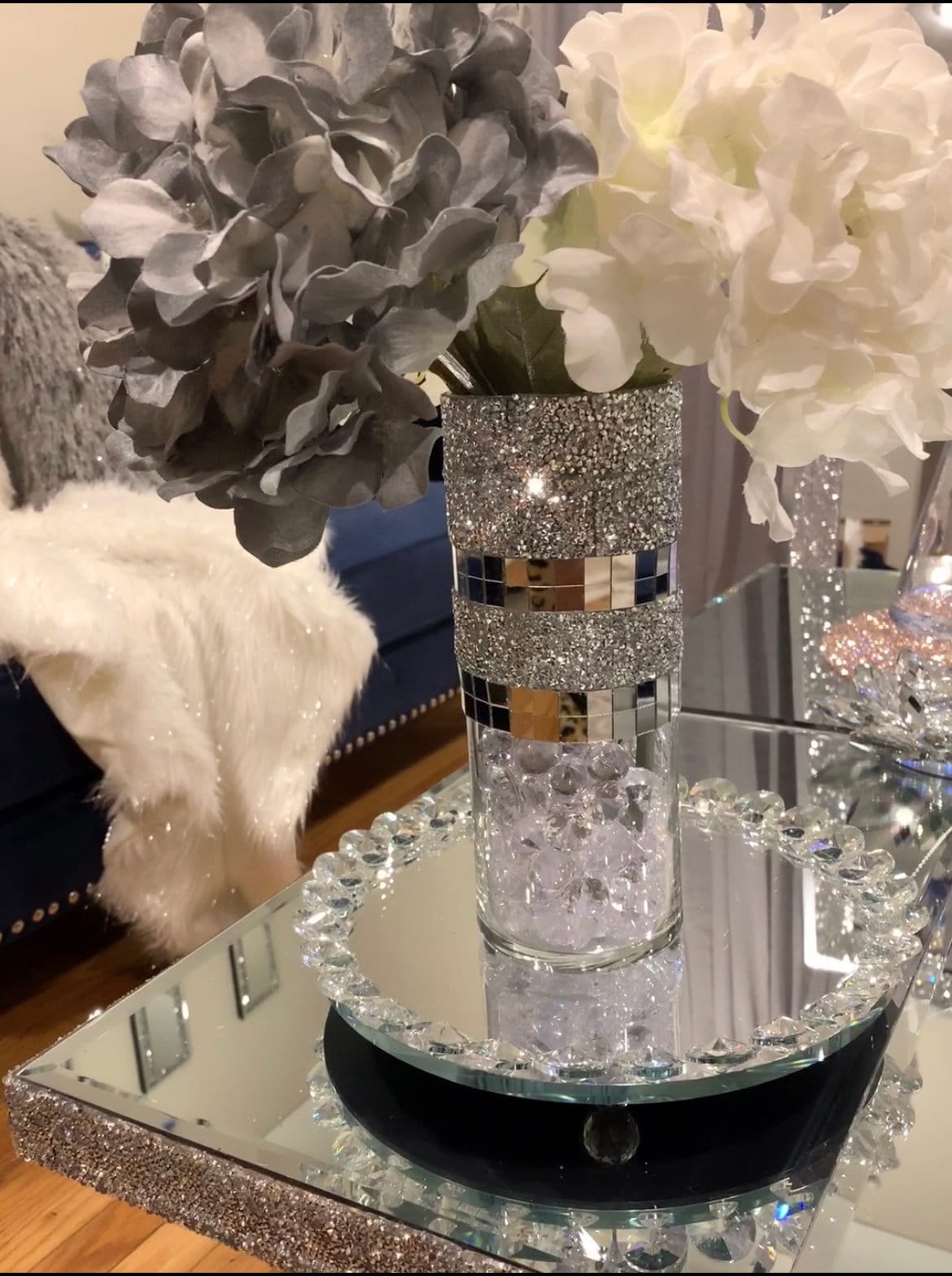 Crushed Diamond Vase Etsy