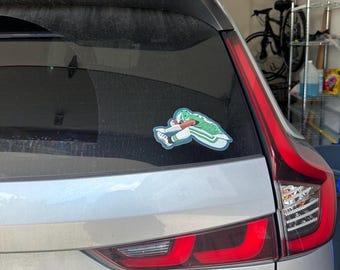 Saquon Hurdle Inspired Car or Indoor Sticker - hand drawn, Philadelphia Eagles themed, vinyl sticker