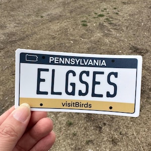 ELGSES PA License Plate sticker - matte vinyl sticker