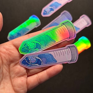 2-pack | Conical Holographic Sticker - Science Lab Vinyl Sticker or Magnet