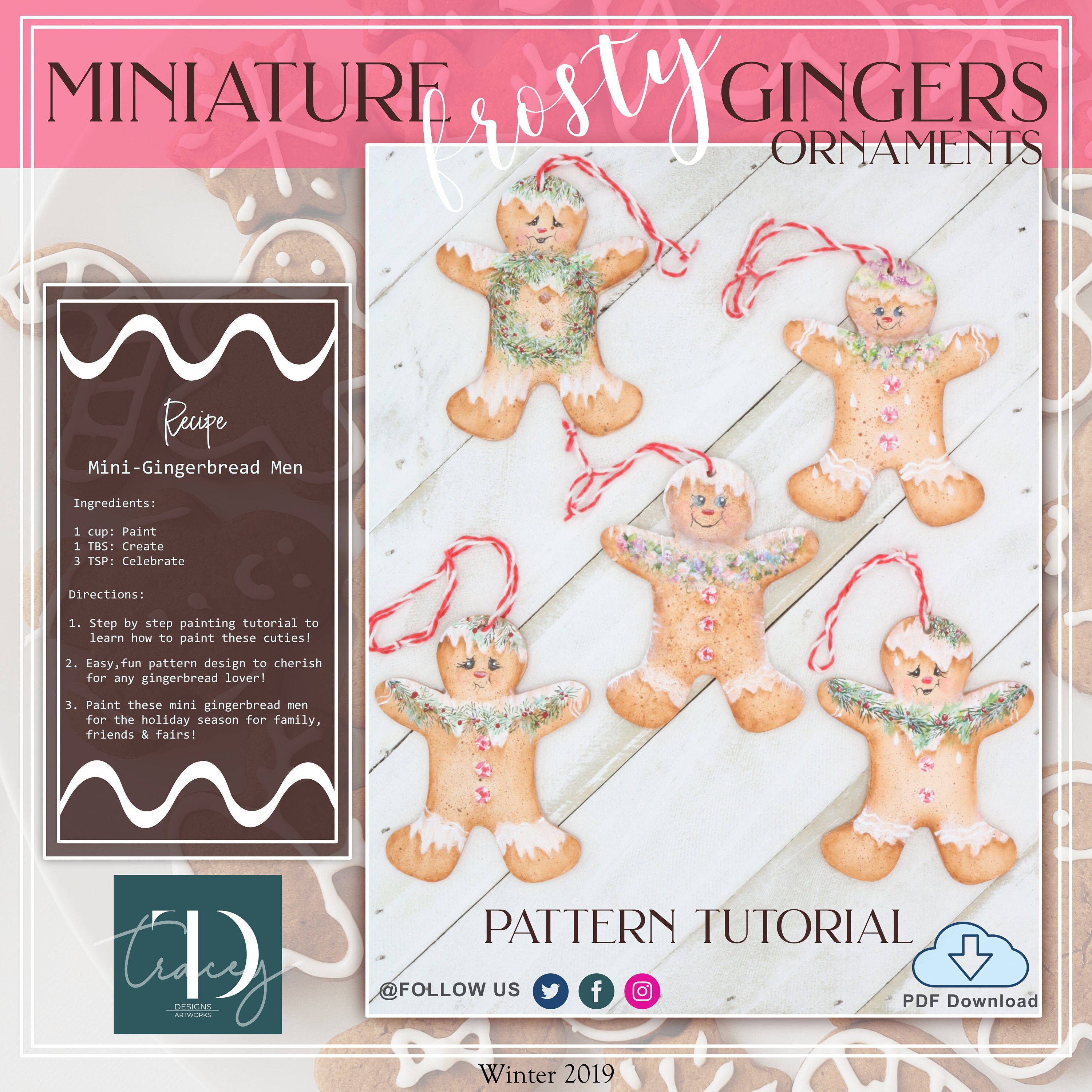 DIY Painting Tutorial DIY Miniature Gingerbread Ornaments | Etsy