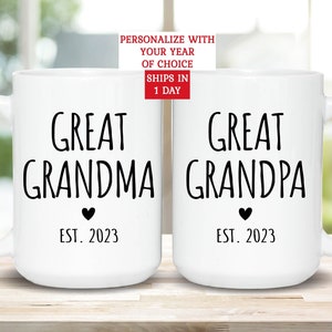 Great Grandparent Pregnancy Announcement Mug, New grandparents gift, Baby Announce Great Grandparent Mug, Baby Reveal Mug, Great Grandchild
