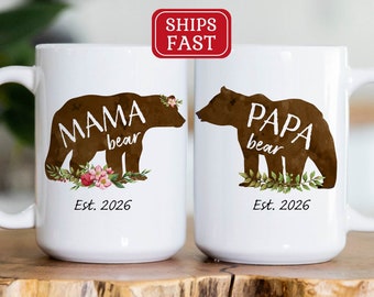 Mama and Papa Bear Mugs – New Parent Coffee Mug Set