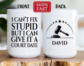 Personalized Judge Gift, Custom Judge Coffee Mug, Law School Graduation, Judge gift for women men, Judge birthday gift, Judge christmas gift