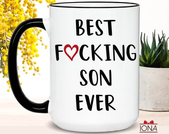 Personalized Funny Son Gift, Best Son Ever Mug, Son Coffee Mug, Best Fucking Son Ever Mug, Christmas Father Gift, Fathers Day gift, Birthday