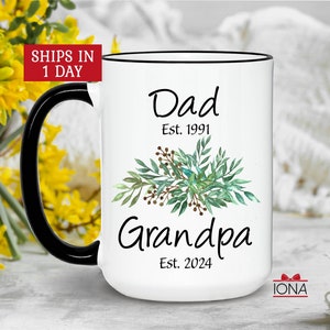 Pregnancy Announcement New Grandpa Gift - New Grandpa Coffee Mug - Promoted to Grandpa Gift - Baby announcement grandmother gift, New Baby