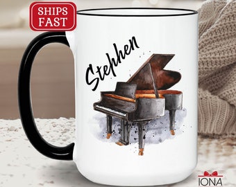 Piano Mug Gift Piano Player Gift Pianist Mug Gift for Pianist Gift Music Piano Teacher Gift Personalized Coffee Mug Musician Band Student