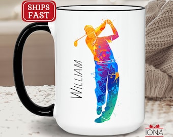Personalized Custom Golfer Coffee Mug, Golfer Gift, Golf Coffee Cup for Golf Fans Great Gift for Golfers, dad by par, Golfer Christmas Gift