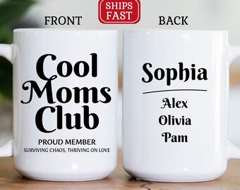 Cool Moms Club Mug, Personalized New Mom Gift, Funny Mom Gift, Custom Parent Gift For New Mom Gift, Expecting Mom Gift Baby Shower
